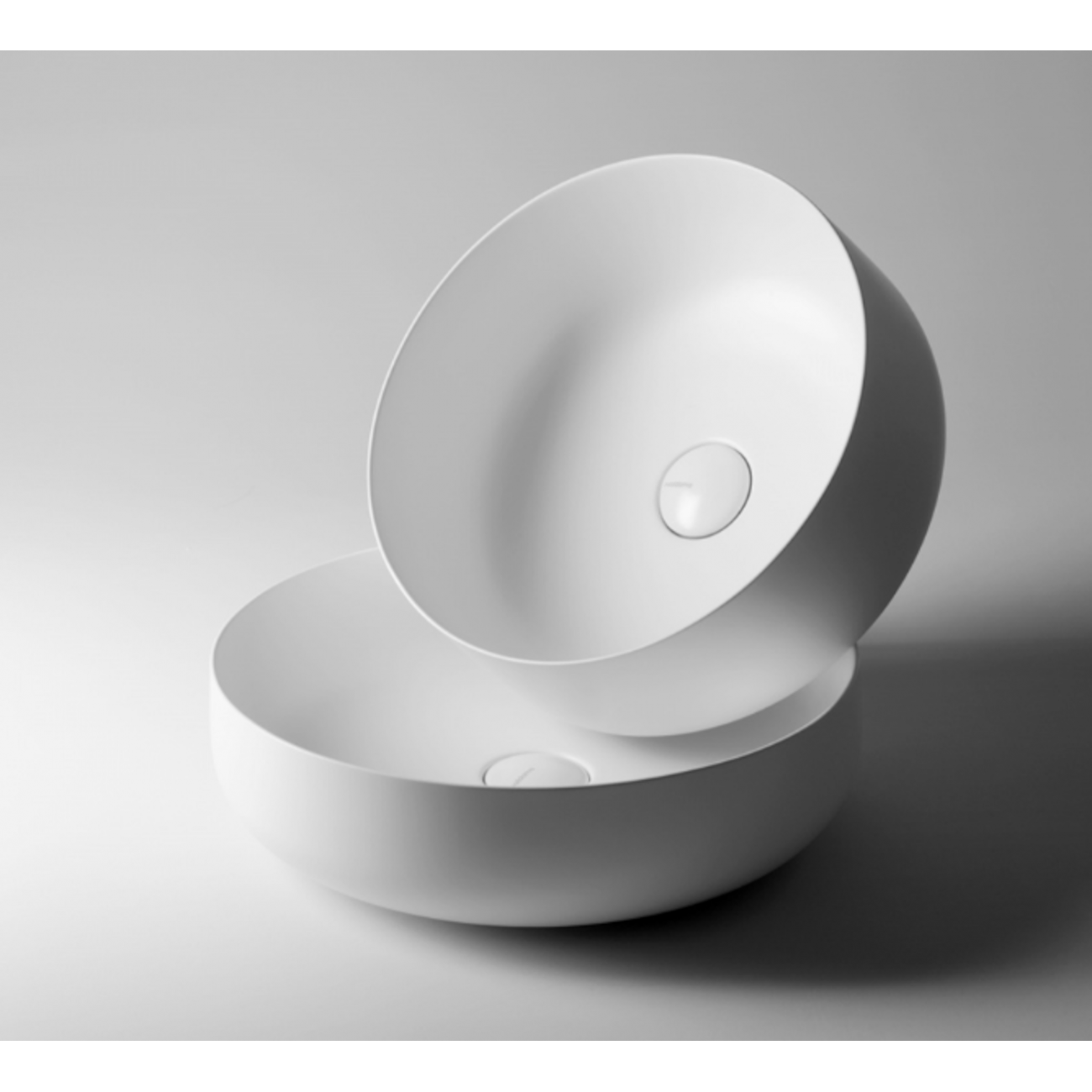 VALDAMA Seed - Lavabo in ceramica da appoggio Ø45 h13