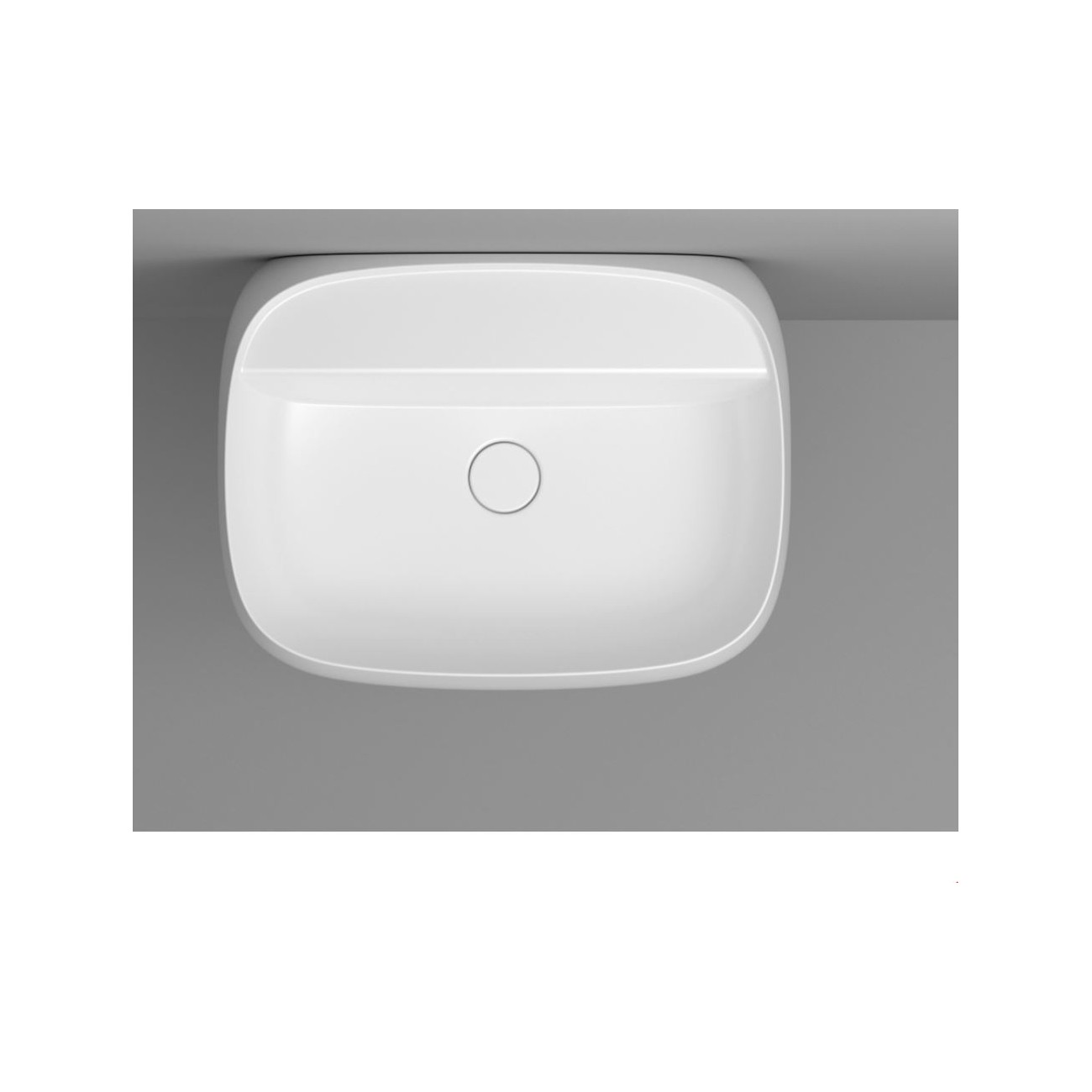 VALDAMA Seed - Lavabo in ceramica da appoggio e sospeso 60x45 h15