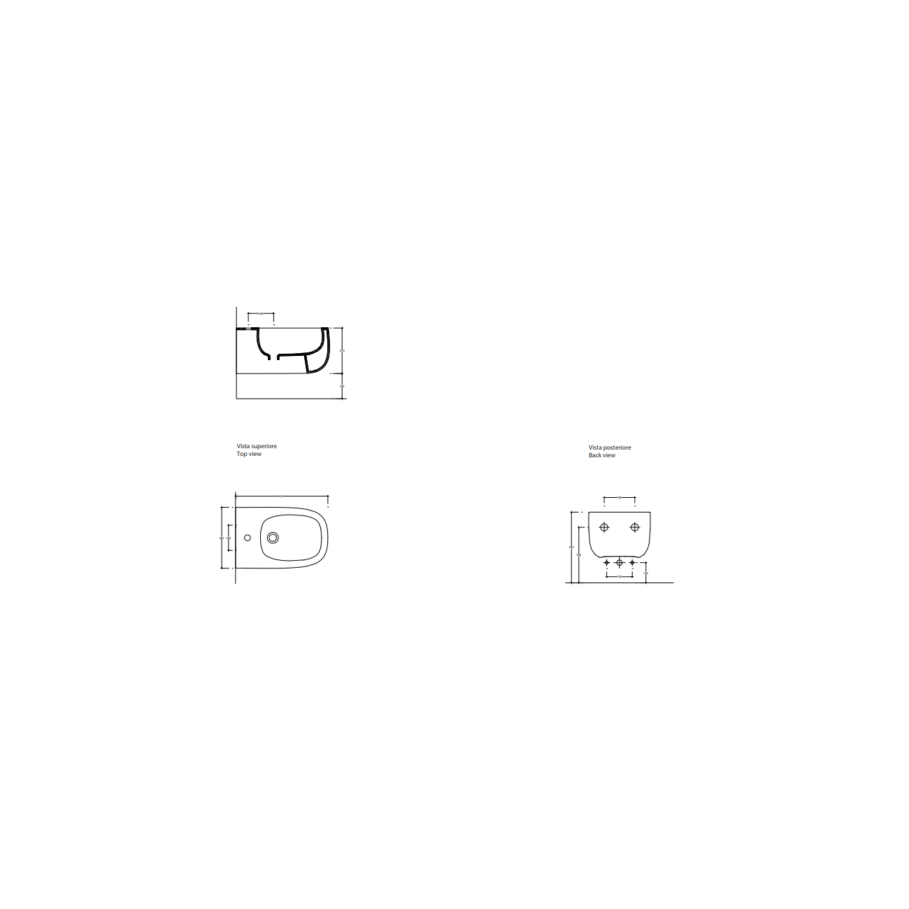 VALDAMA Seed - Bidet sospeso in ceramica