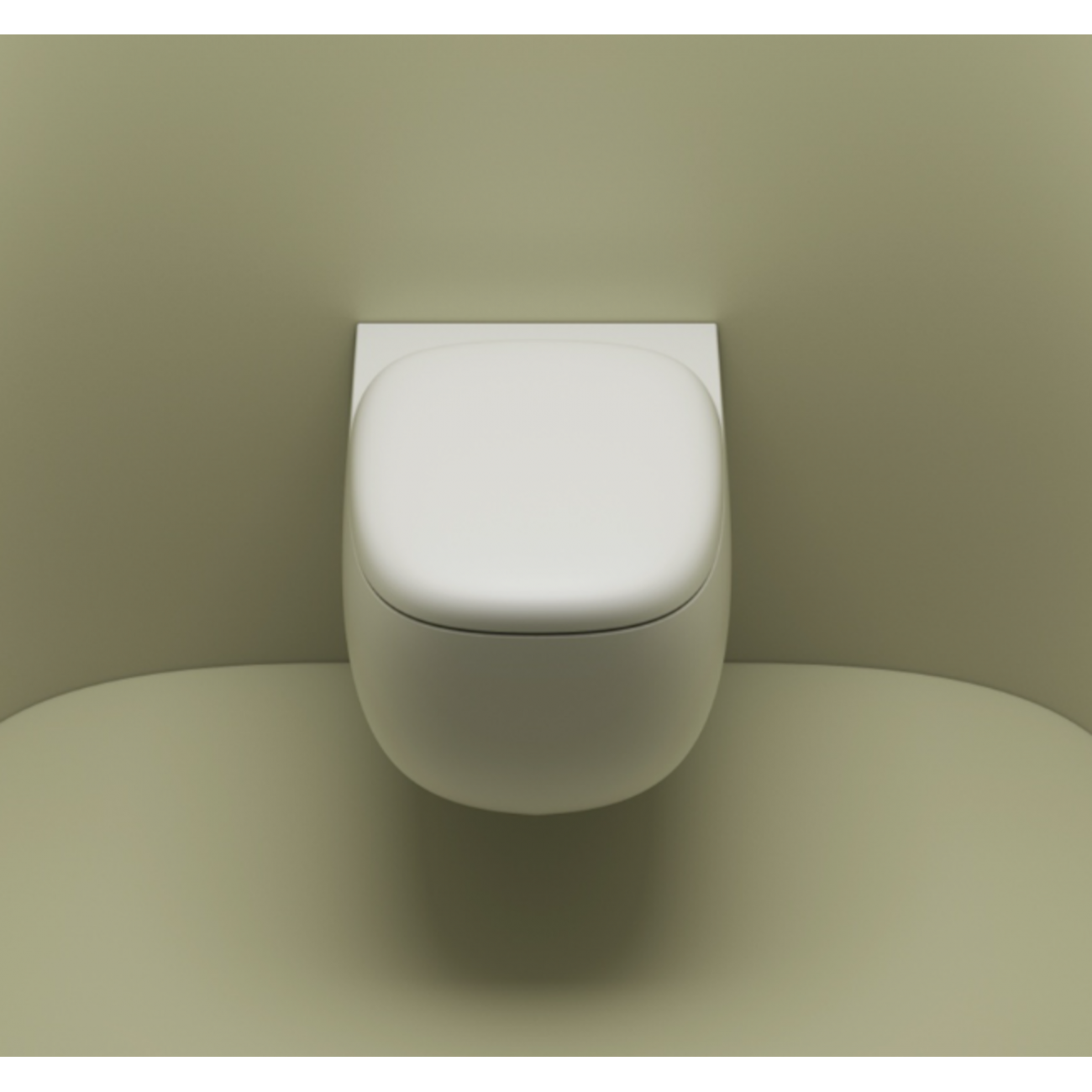 VALDAMA Seed - Ceramic RIMLESS suspended toilet.