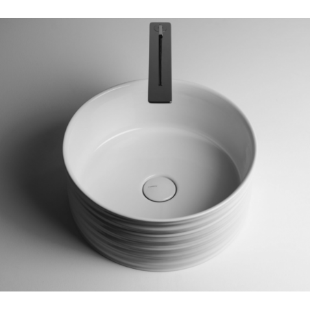 VALDAMA Trace - Lavabo in ceramica da appoggio Ø40 h18