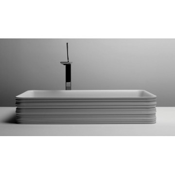 VALDAMA Trace - Lavabo en céramique de bureau 65x38 h12