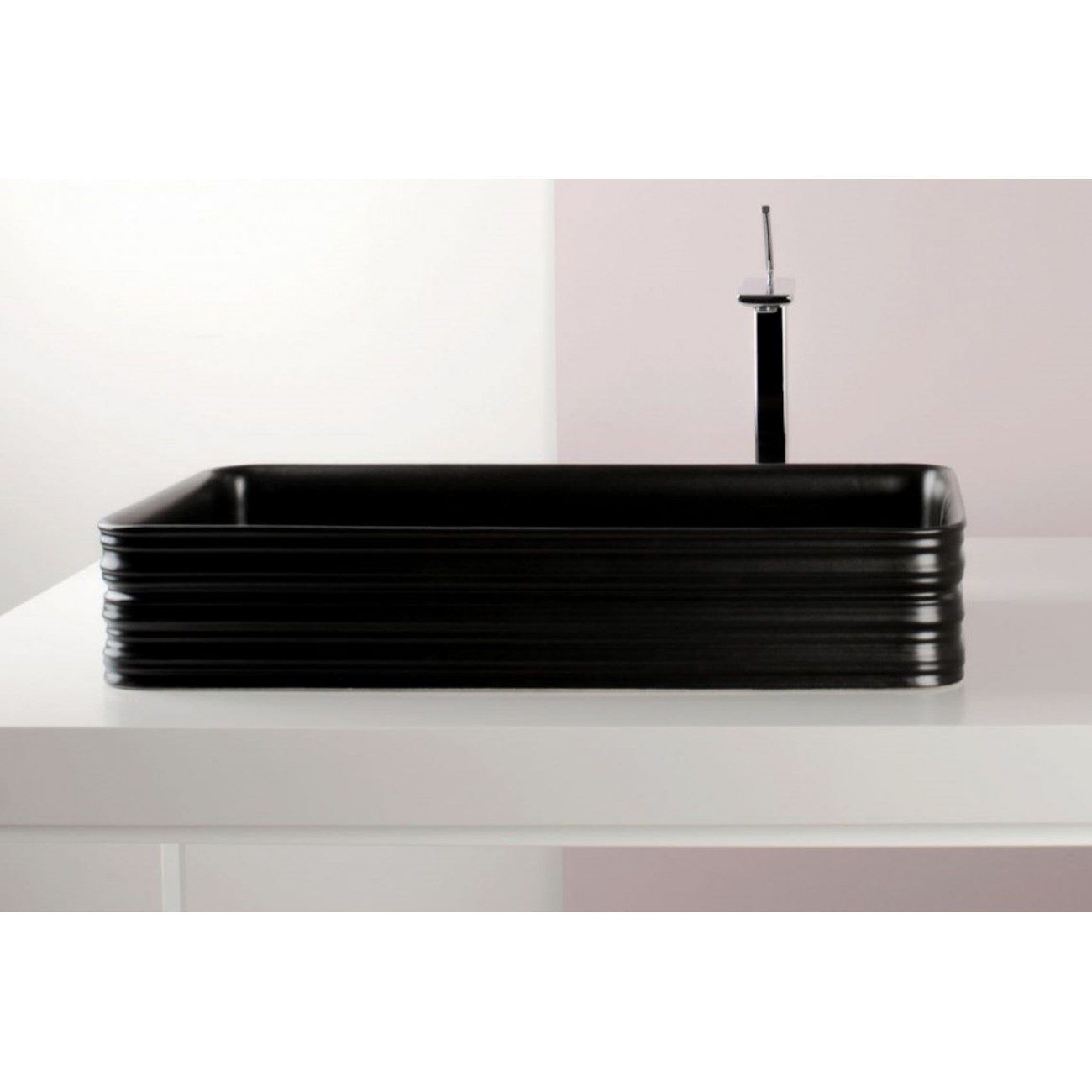 VALDAMA Trace - Lavabo en céramique de bureau 65x38 h12