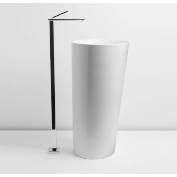VALDAMA Il - Lavabo Freestanding in ceramica con scarico a parete/ terra.