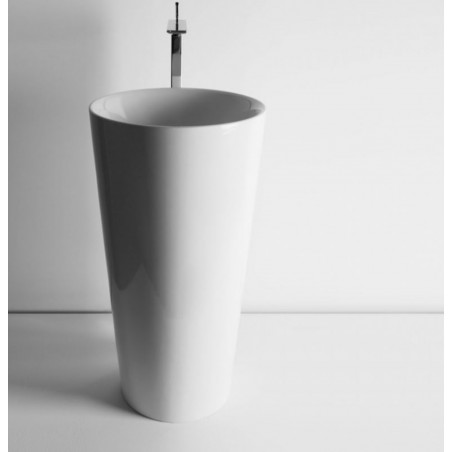 VALDAMA Il - Freestanding ceramic sink with wall/ floor drain.