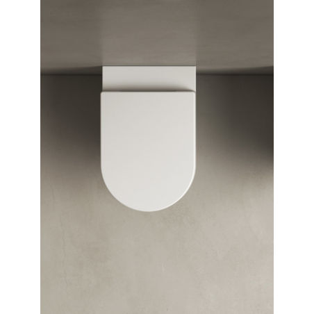 VALDAMA Il - Wc a terra Rimless con scarico traslato in ceramica.