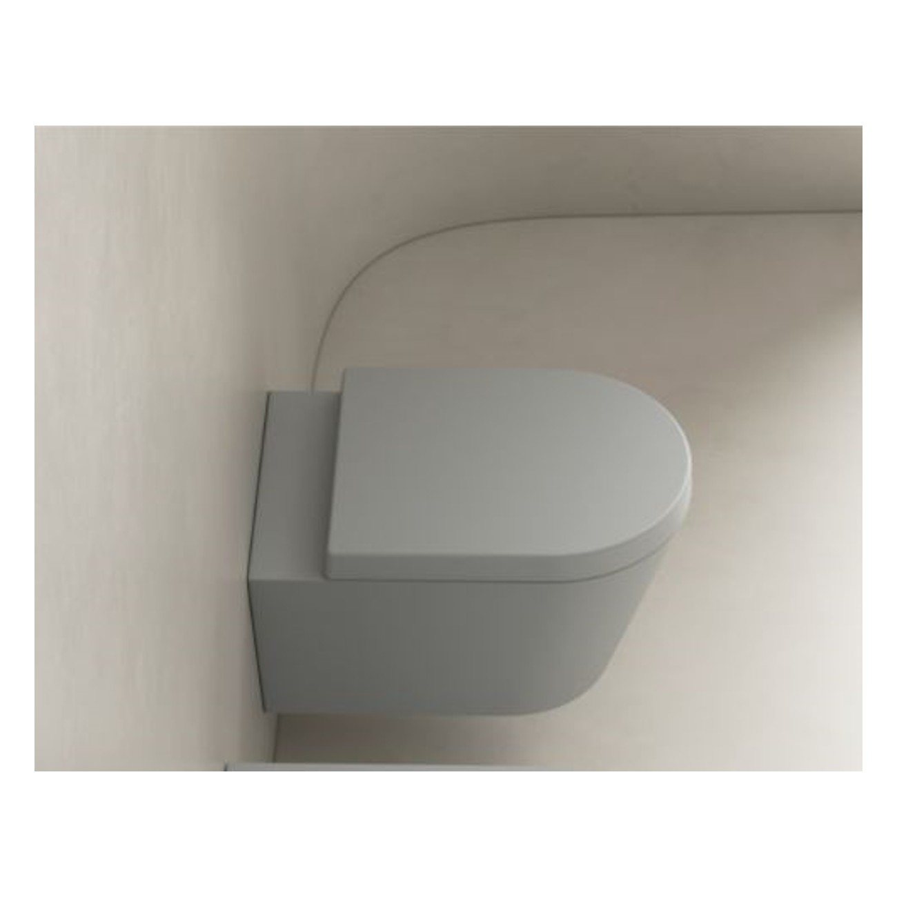 VALDAMA Il - Rimless ceramic hanging toilet.