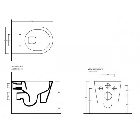 VALDAMA Il - Wc suspendu en céramique Rimless.