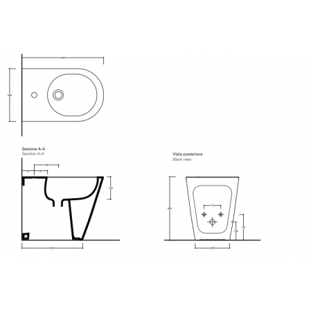VALDAMA Il - Bidet au sol en céramique