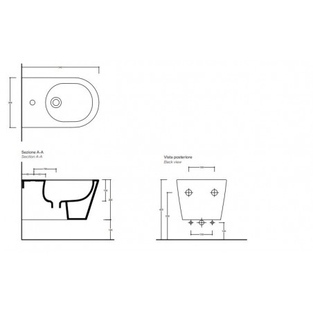 VALDAMA Il - Bidet sospeso in ceramica