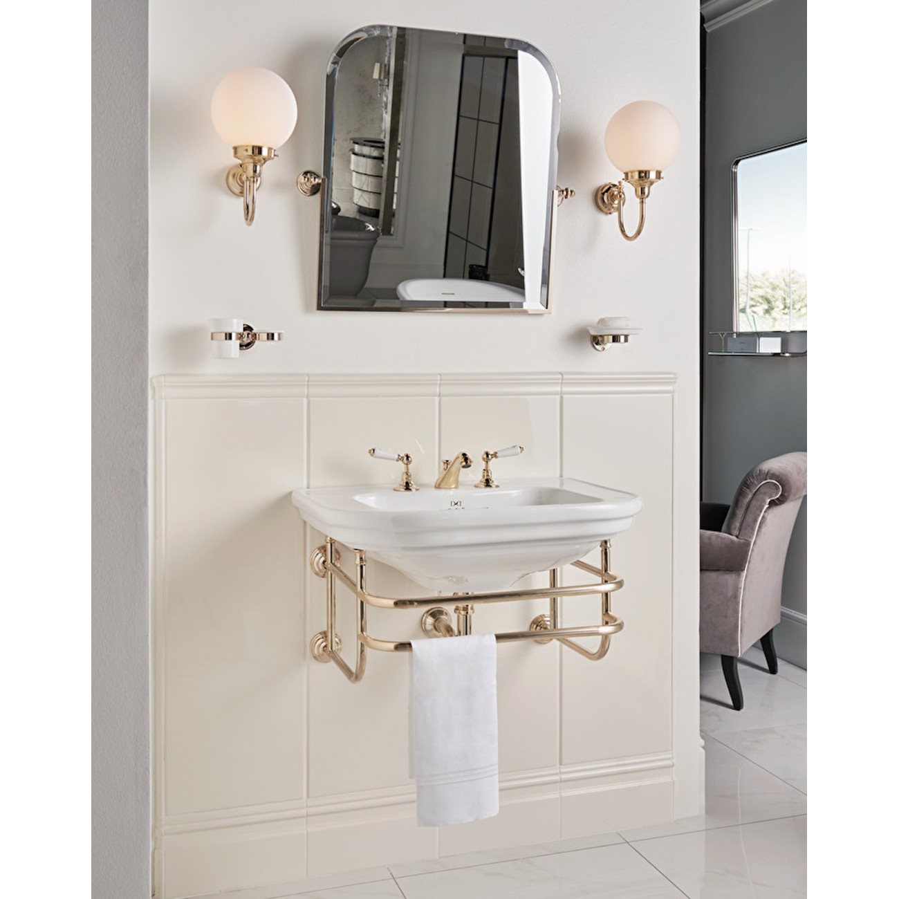 Devon&Devon CLASSICA, Metal console suspended for classic washbasin