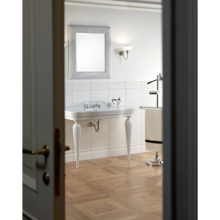 Devon&Devon Serenade, Consolle con piano in ceramica bianca e gambe in ceramica bianca