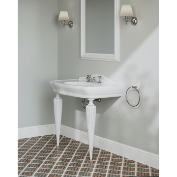 Devon&Devon Serenade  Junior, Console with white ceramic top and white ceramic legs