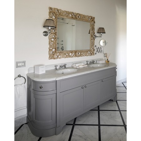Devon&Devon Double Season, Meuble pour double lavabo avec plan en marbre