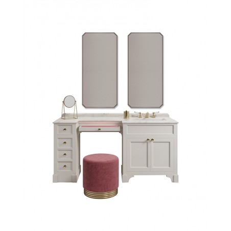 Devon&Devon SEASON VANITY COMPOSITION, Meuble de toilette avec coiffeuse intégrée Pure White (Matt)