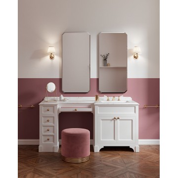 Devon&Devon SEASON VANITY COMPOSITION, Mobile portalavabo con toletta integrata Pure White (Matt)