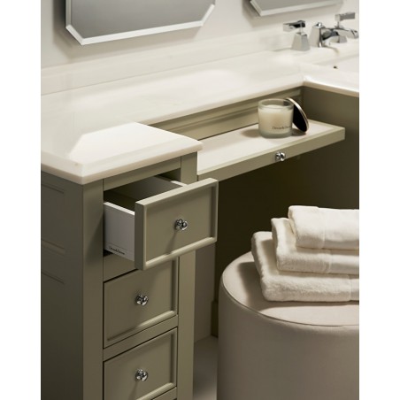 Devon&Devon SEASON VANITY COMPOSITION, Lundy Green toilet cabinet with integrated toilet (Matt)
