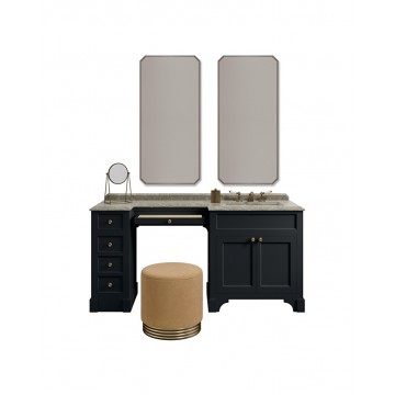 Devon&Devon SEASON VANITY COMPOSITION, Dark Grey toilet cabinet with integrated toilet (Matt)