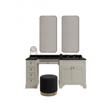 Devon&Devon SEASON VANITY COMPOSITION, Meuble de toilette avec coiffeuse intégrée Cream (Matt)