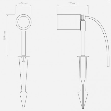 ASTRO Lighting - Dartmouth Spike Spot, lampada a pavimento.