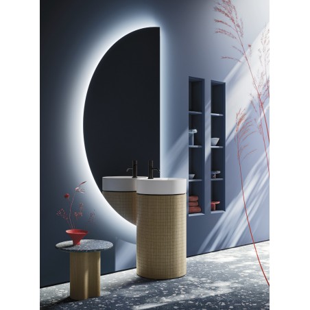 ARBI Miroir - DEMILUNE (SP. 2,2 cm) H.200 x L.88,5
