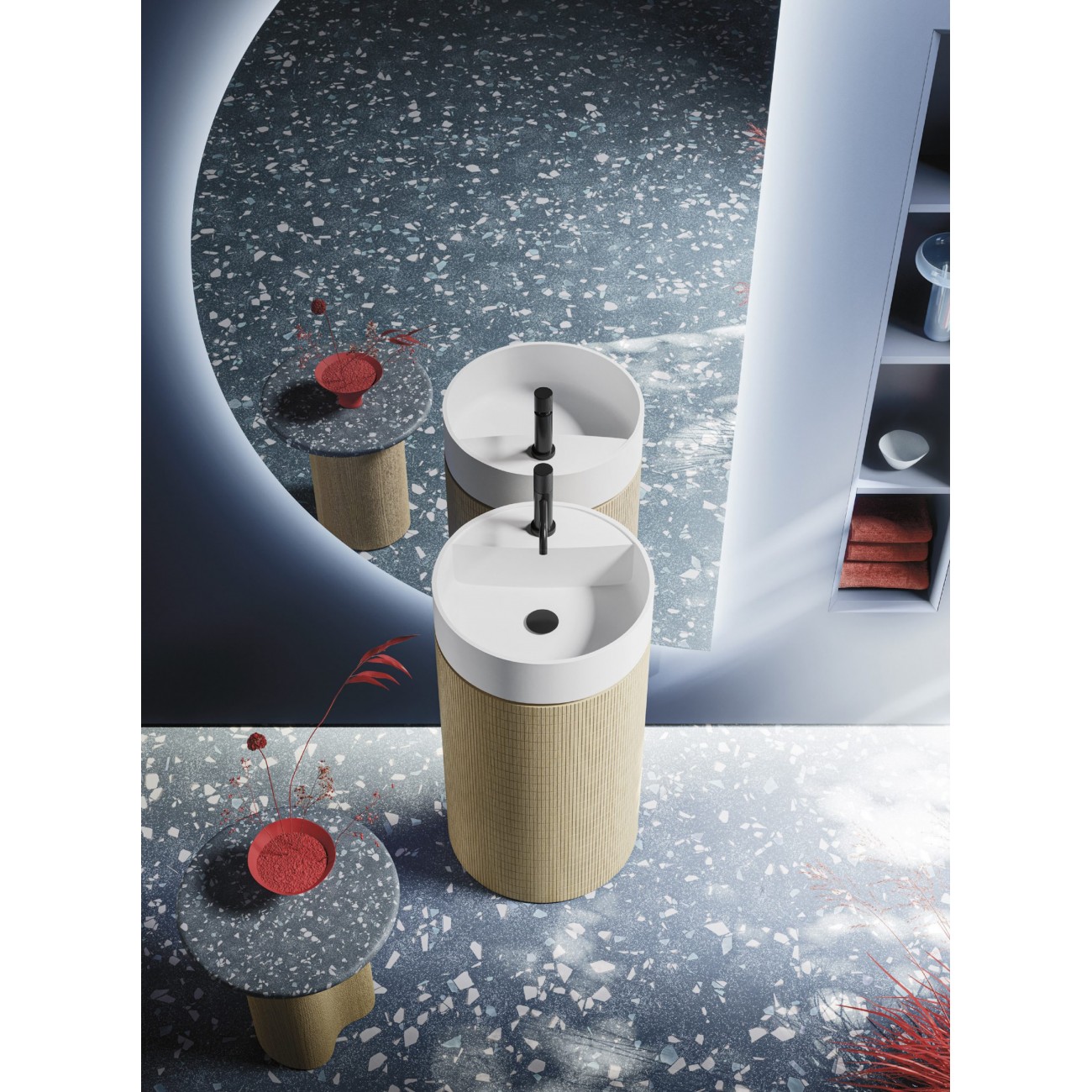 ARBI Specchiera - DEMILUNE (SP. 2,2 cm) H.200 x L.88,5