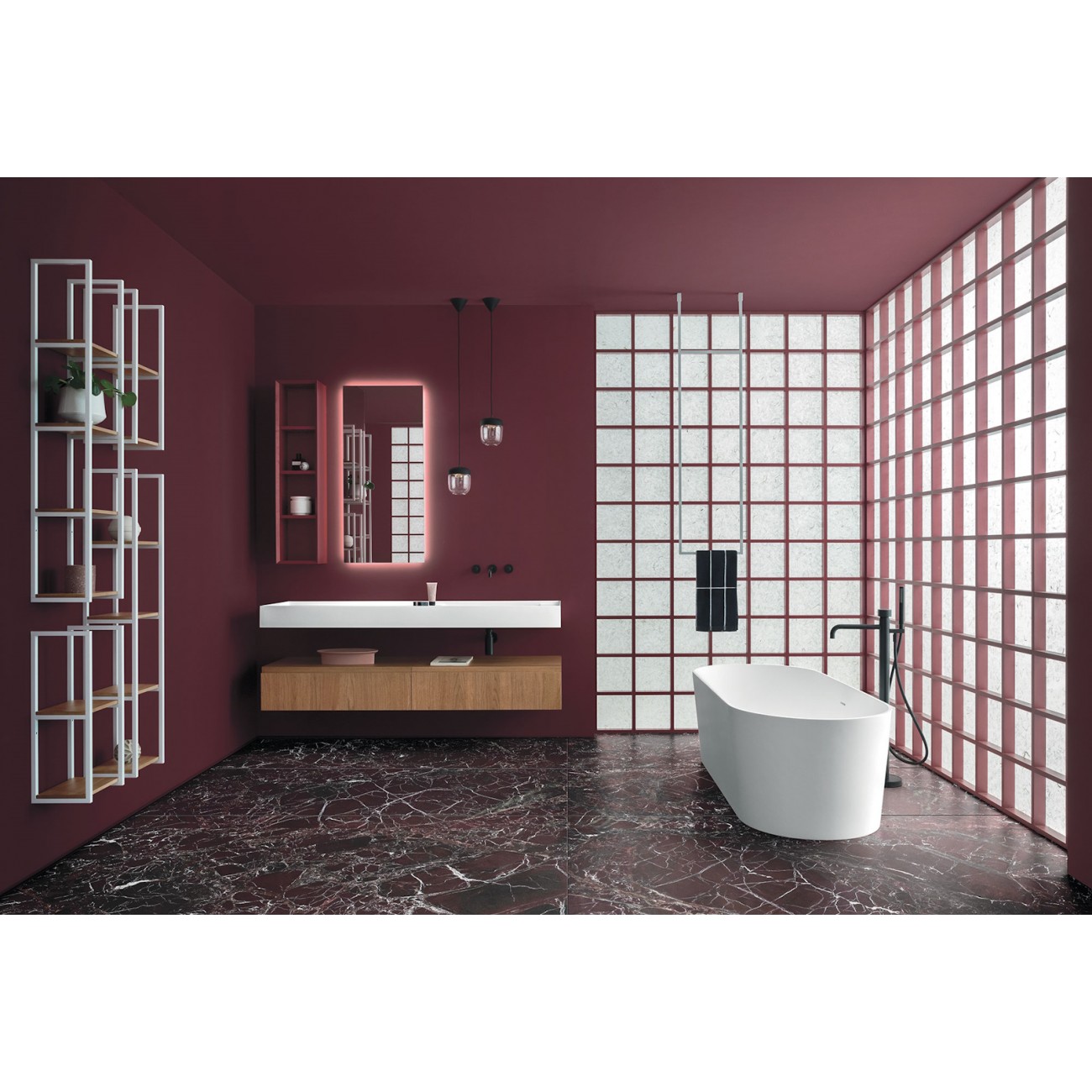 ARBI Mirror - TAO with shelf ( Sp. 2.7 + 11.3 cm)