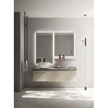 ARBI Miroir - TAO avec étagère ( Sp. 2,7 + 11,3 cm)