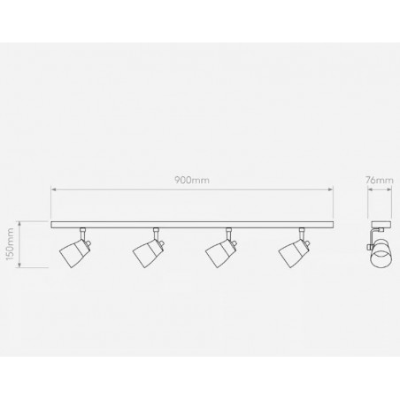 ASTRO Lighting - Juno Four Bar,  lampe de plafond.