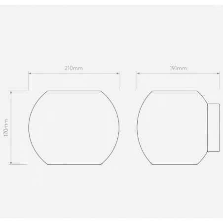 ASTRO Lighting - Luna, lampada da parete.