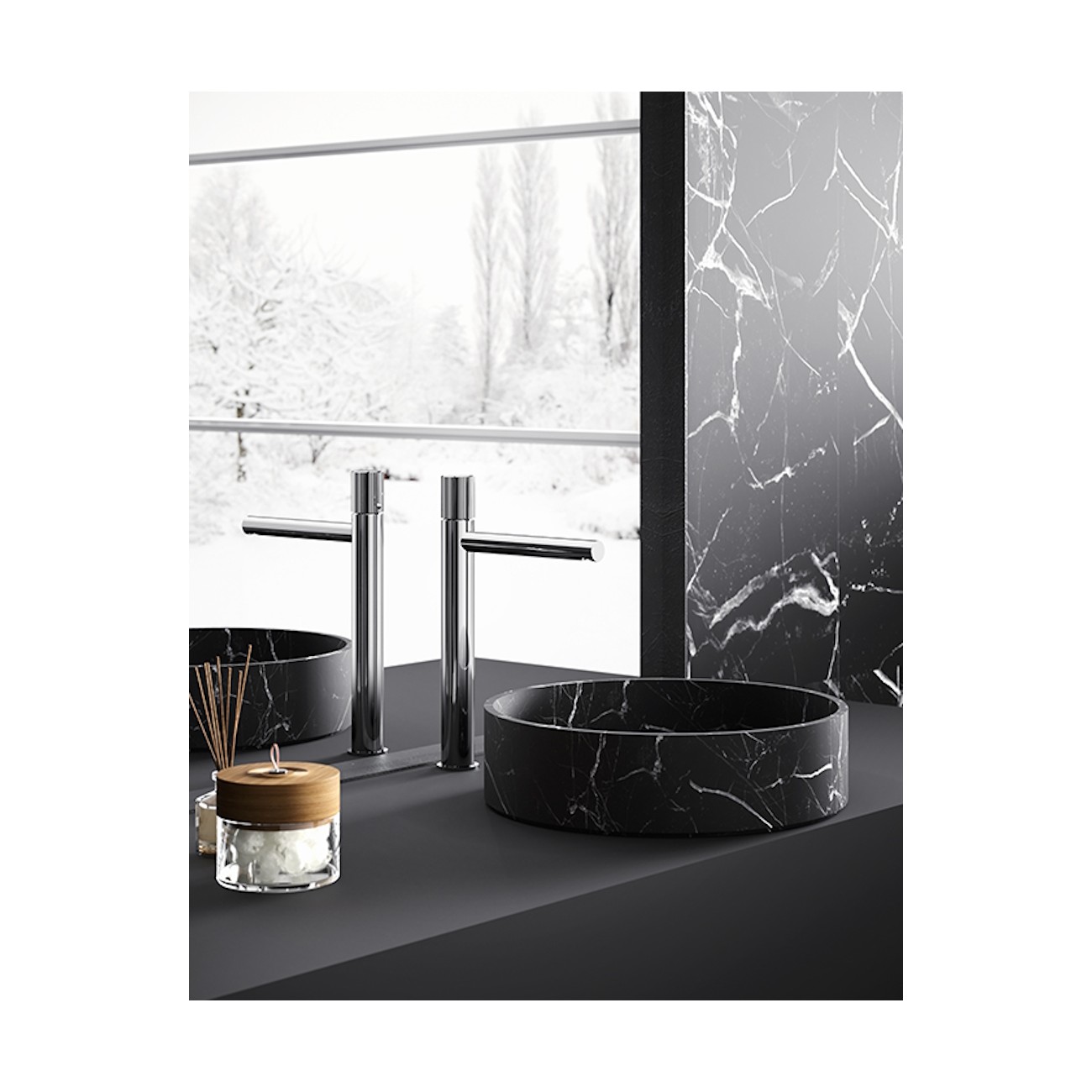 PAFFONI - Jo, lavabo mélangeur prolongé.