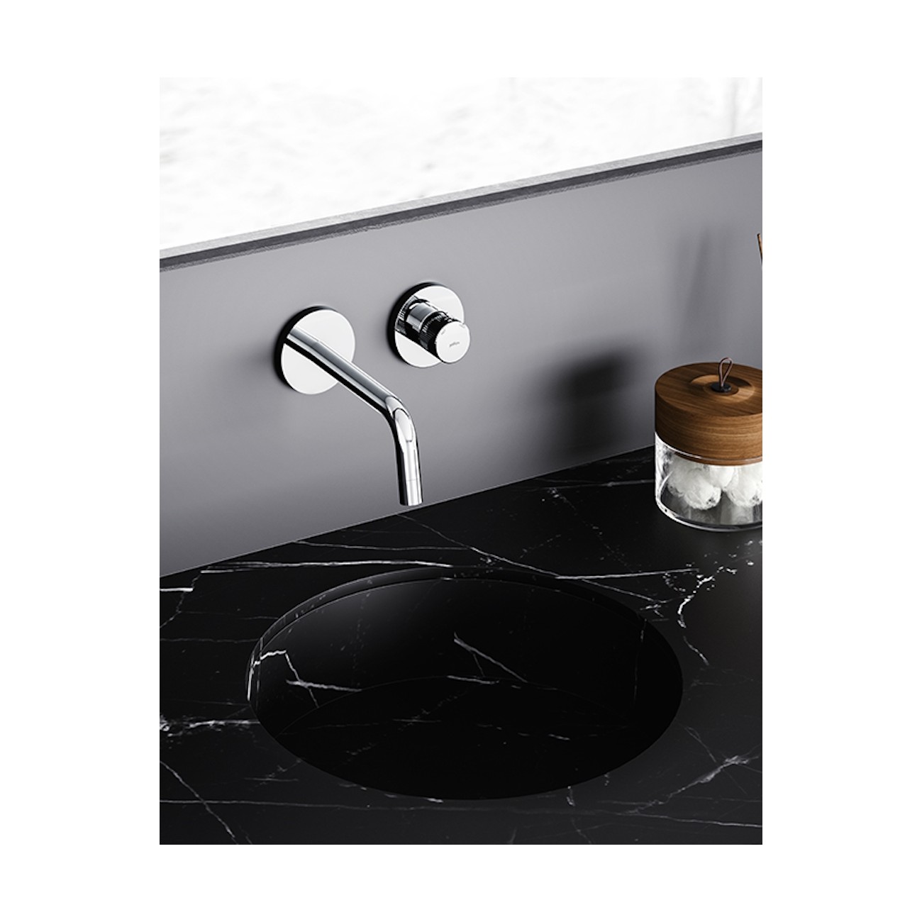 PAFFONI - Jo, Wall mounted basin mixer