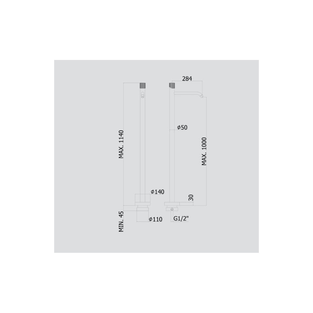 PAFFONI - Jo, Floor mounted basin mixer
