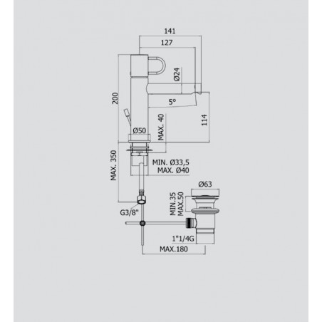 PAFFONI - Joker, Miscelatore lavabo