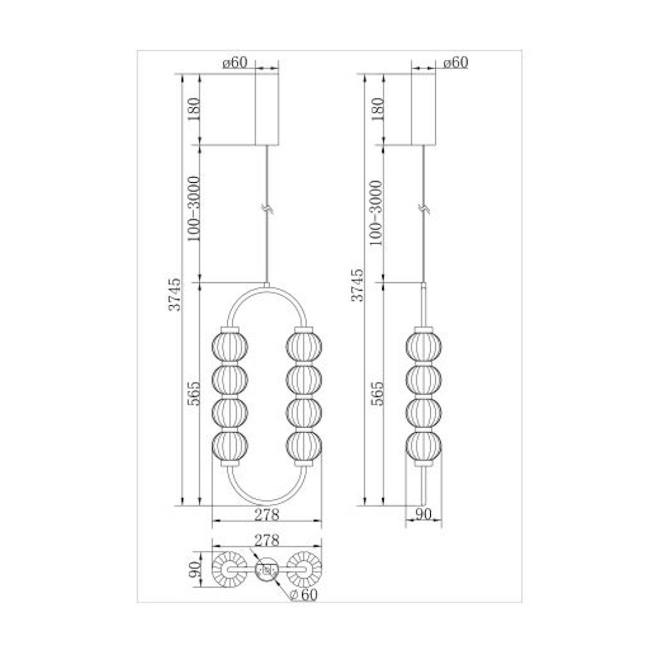 MAYTONI - Amulet, Lampada a sospensione