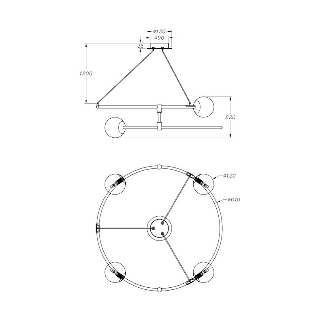 MAYTONI - Balance, lampe à suspension
