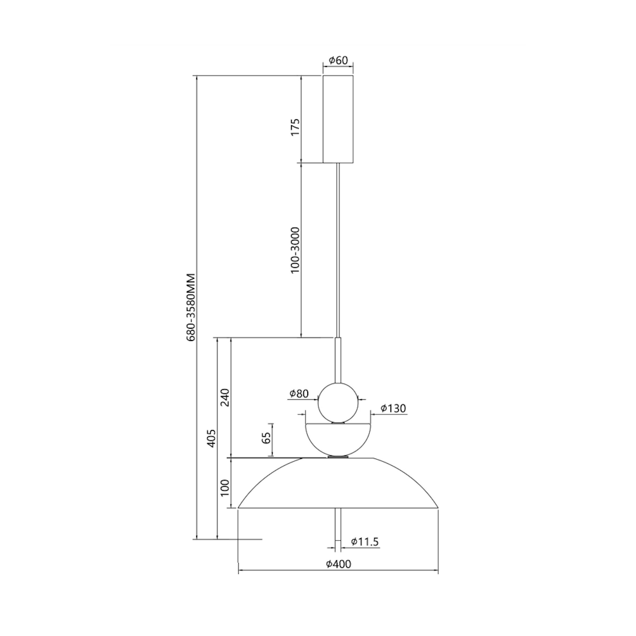 MAYTONI - Bangkok, Lampada a sospensione