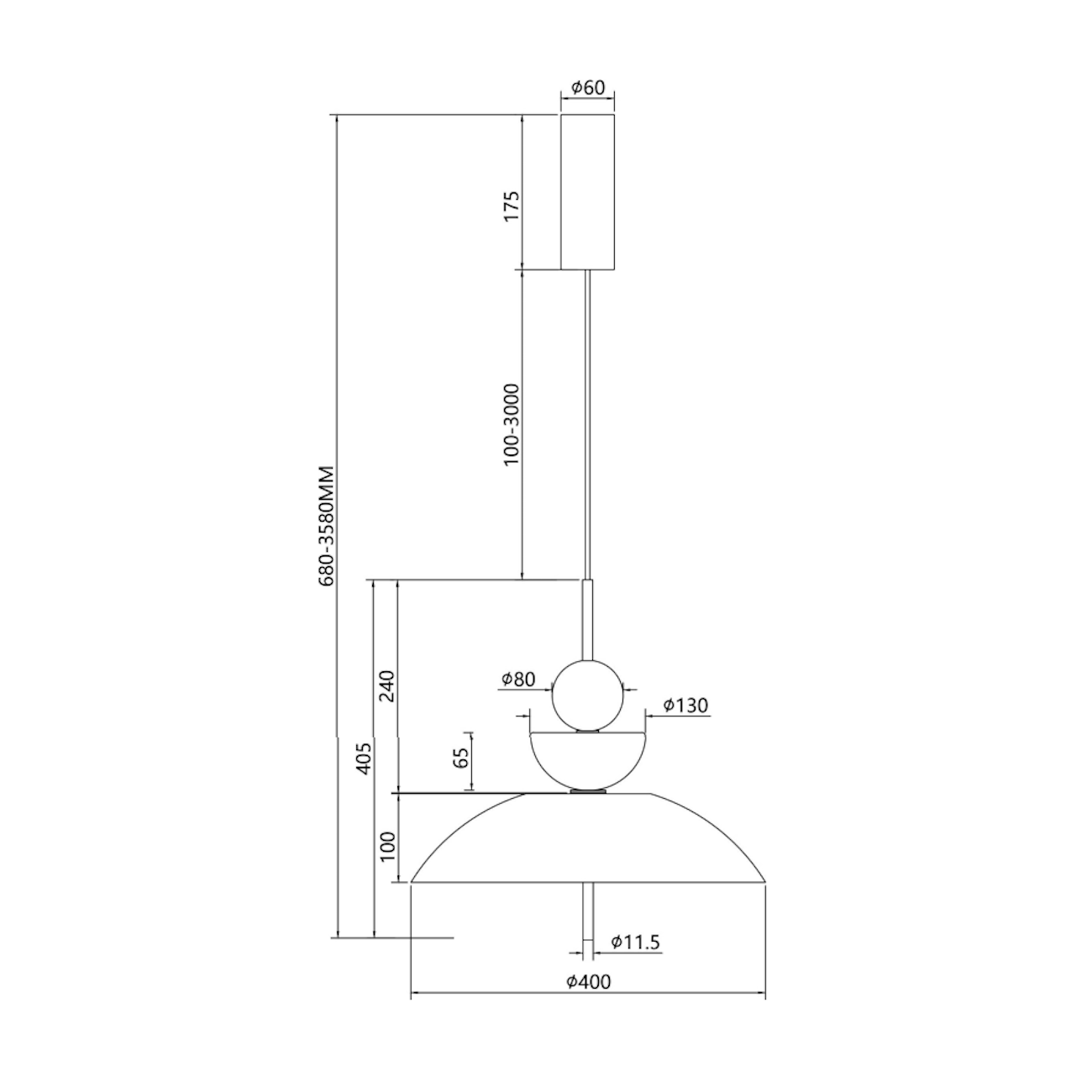 MAYTONI - Bangkok, Lampada a sospensione