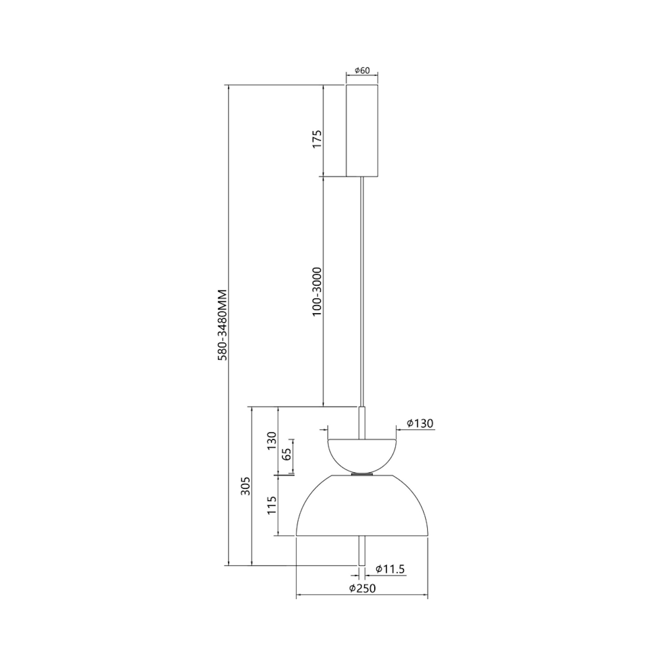 MAYTONI - Bangkok, Lampada a sospensione