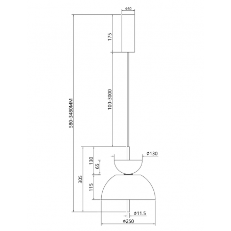 MAYTONI - Bangkok, Lampada a sospensione