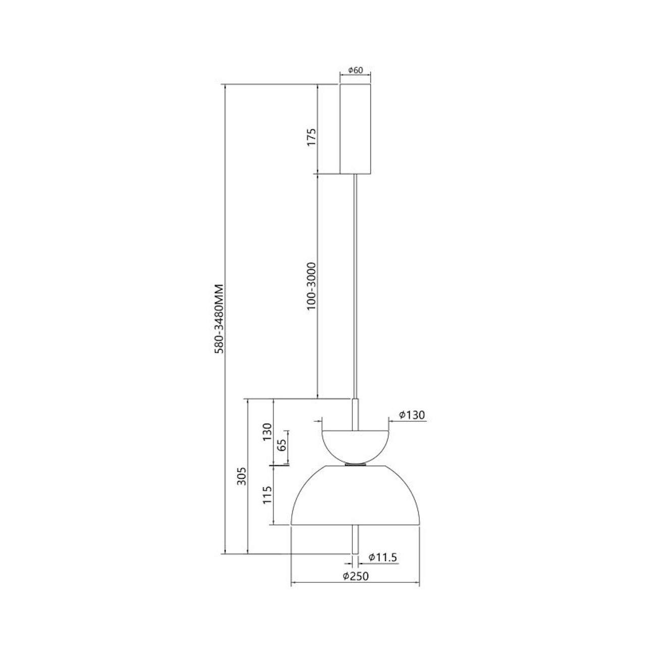 MAYTONI - Bangkok, Lampe à suspension