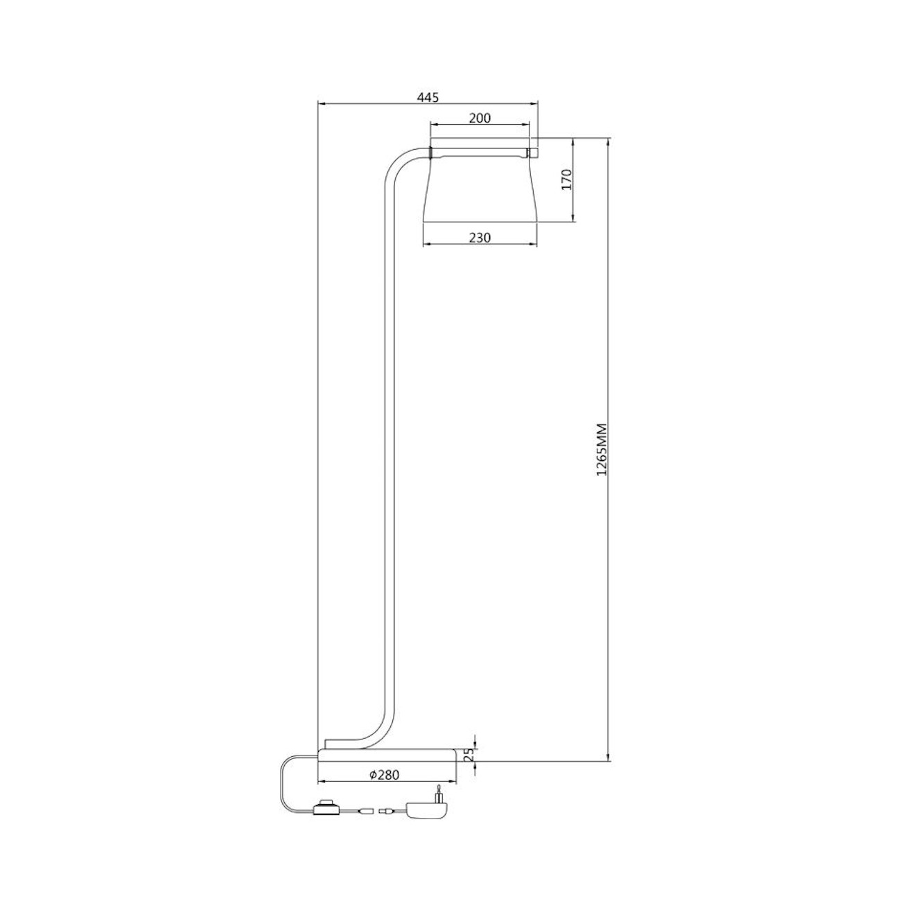 MAYTONI - Cabaret, Lampada da terra