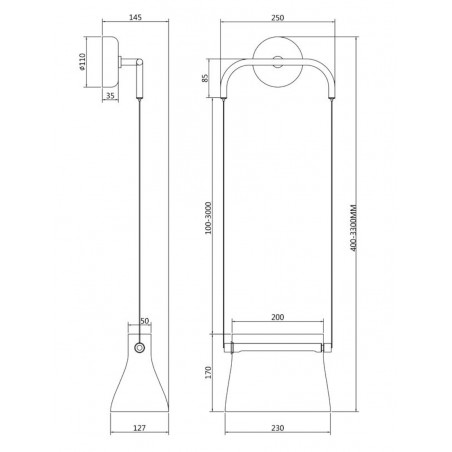 MAYTONI - Cabaret, Lampada a muro