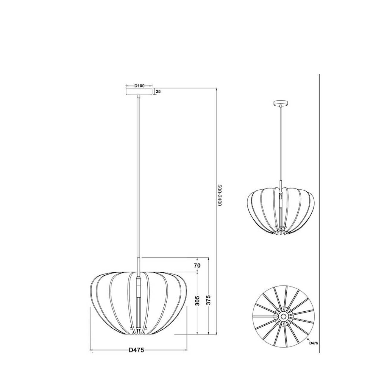 MAYTONI - Cambio, Lampe à suspension