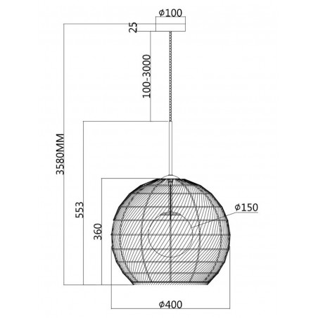 MAYTONI - CANE, Lampe à suspension
