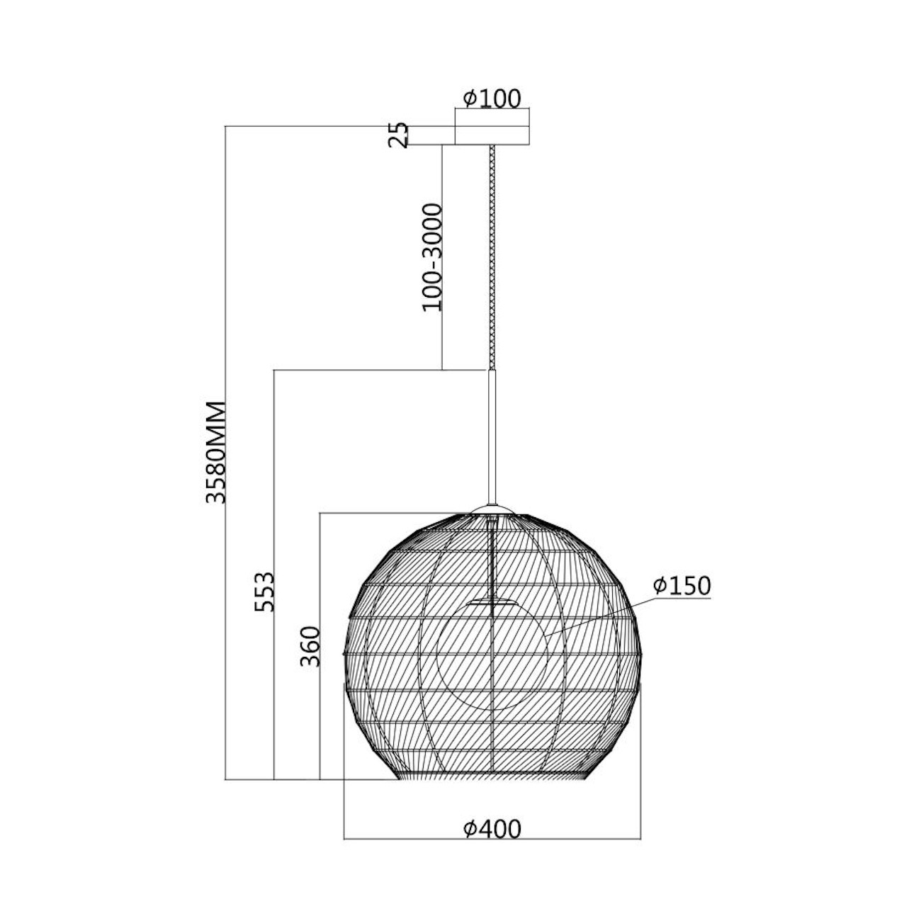 MAYTONI - Cane, Lampe à suspension