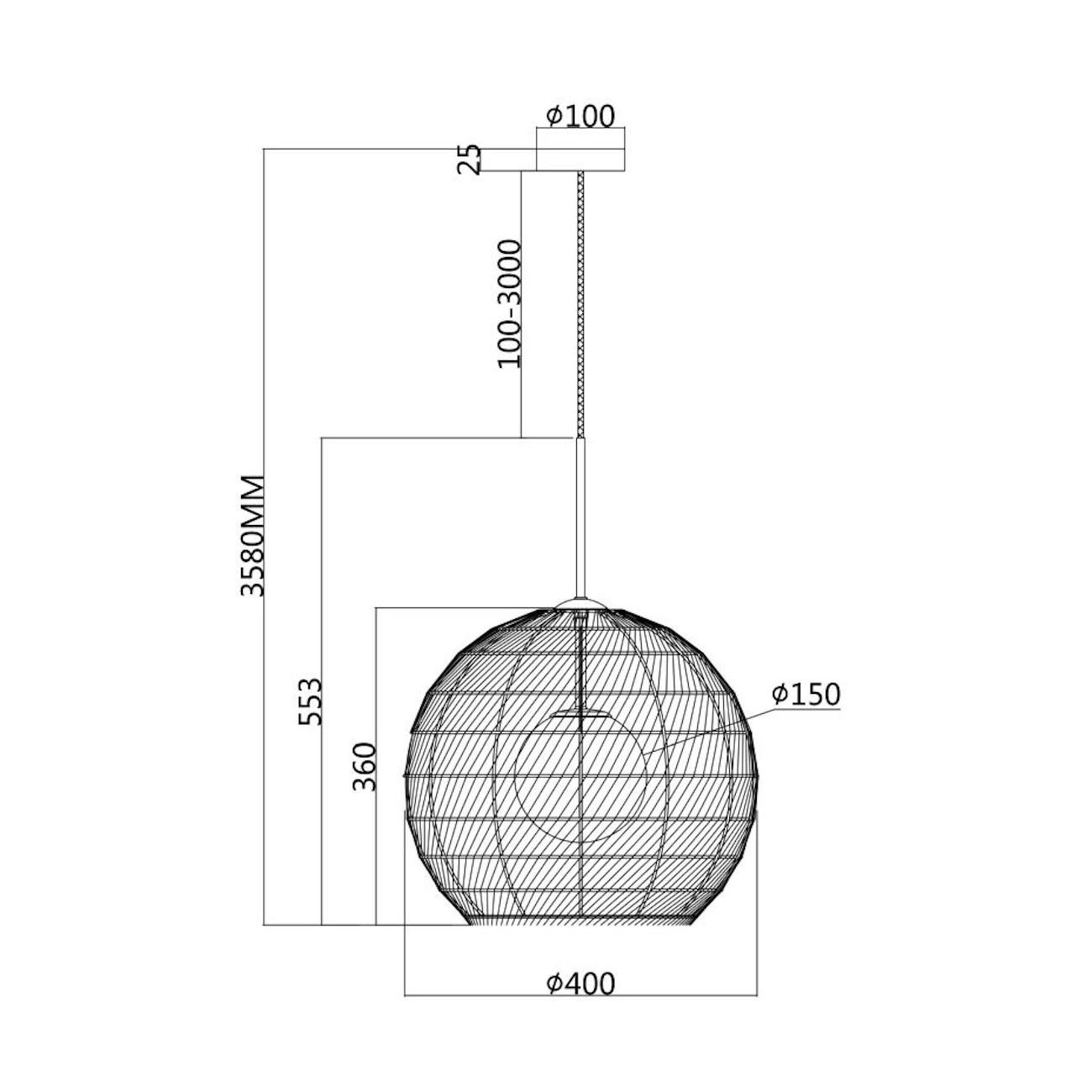 MAYTONI - Cane, Pendant lamp