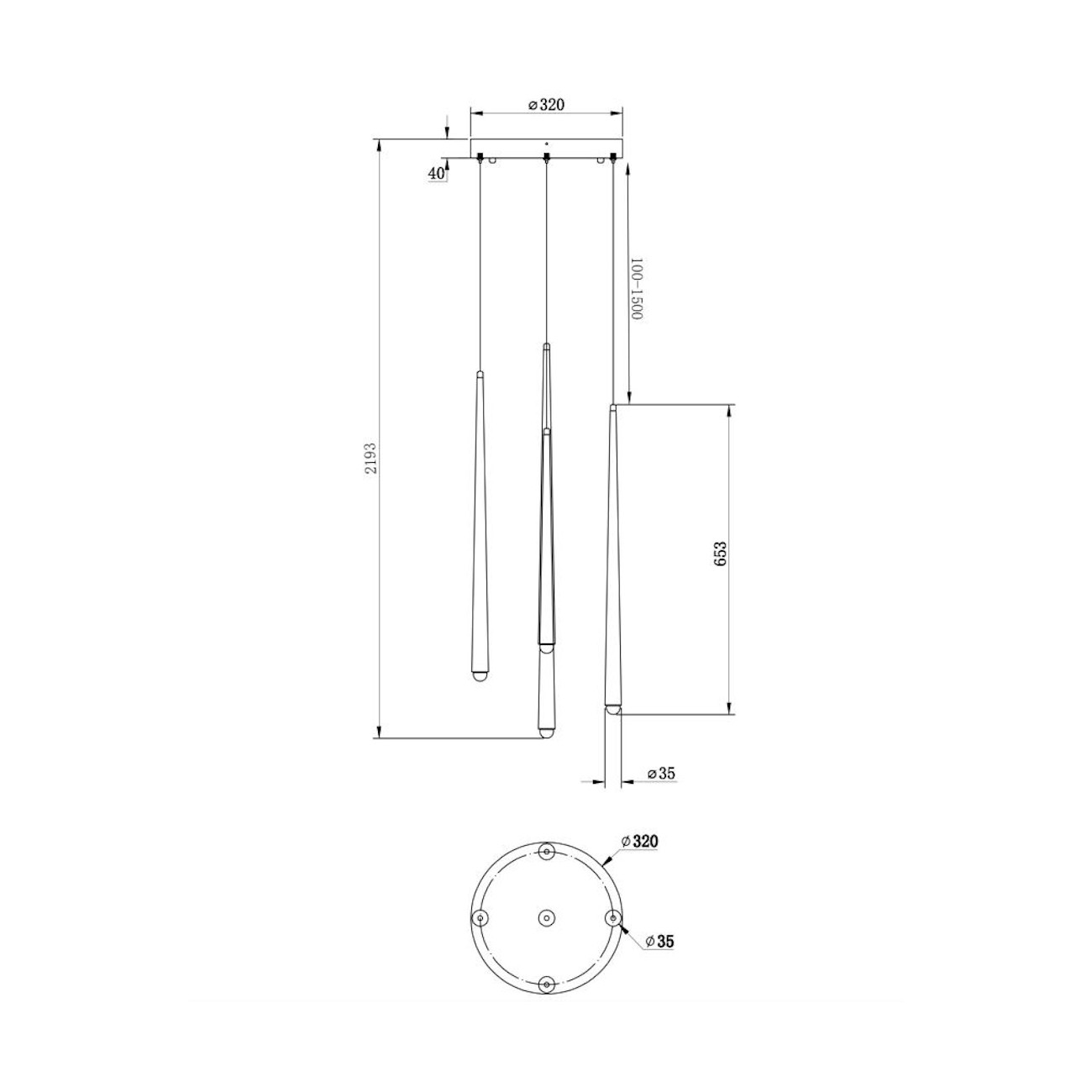 MAYTONI - Cascade, Pendant lamp
