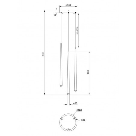 MAYTONI - Cascade, Lampe à suspension