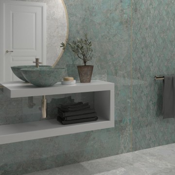 DUNE CERAMICHE - Countertop basin AMAZONITE 40 40 15 cm